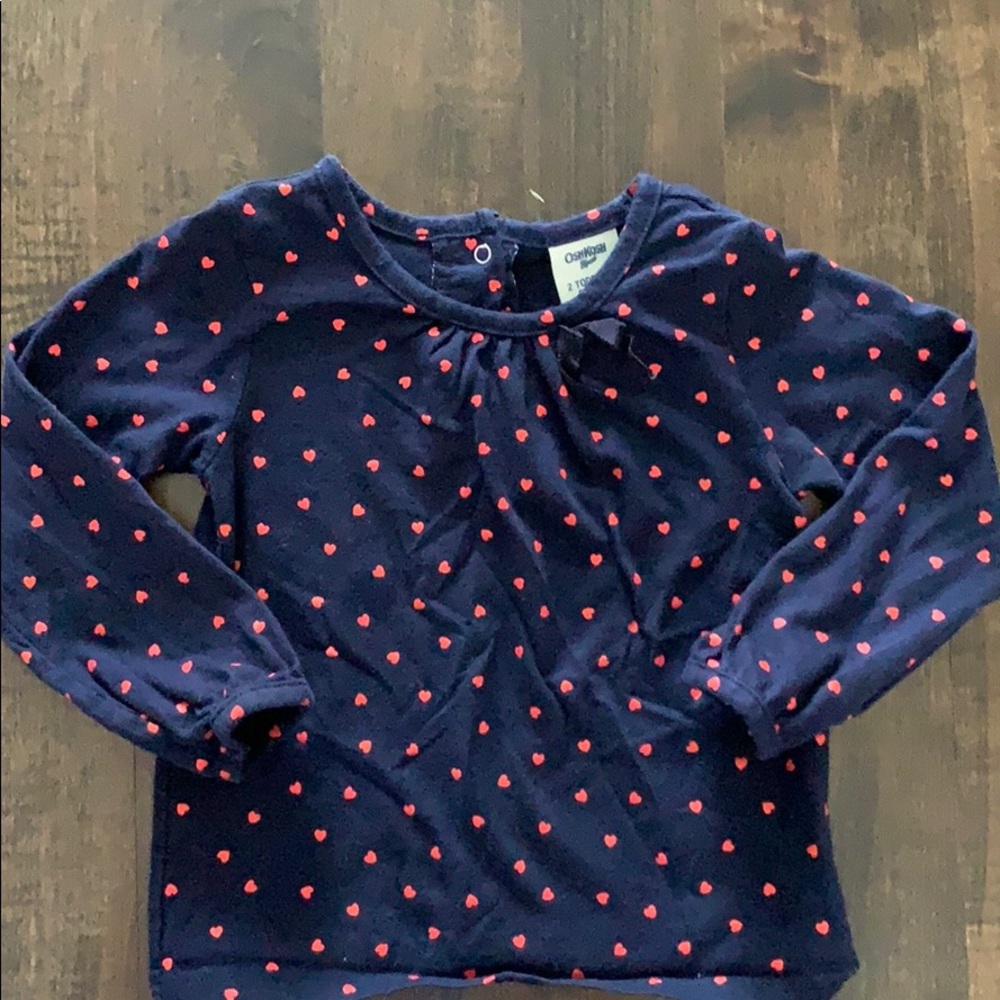 Oshkosh B’gosh cotton knit shirt with hearts